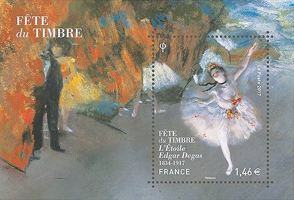 fete du timbre Edgar Degas bloc