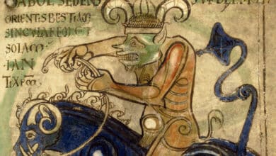 arville diable chevauchant le behemoth enluminure extrait du liber floridus 330