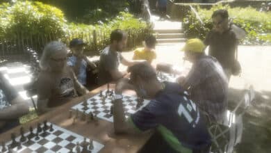 le club echiquier du vendomois lors de la fete du jeu dans le parc ronsard a vendome avant