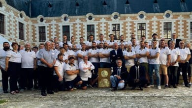 Une belle année et une montée 10 la montee en federale 3 sest fee dans la cour dhonneur de la mairie avant