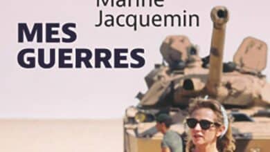 a woman walking in front of a tank