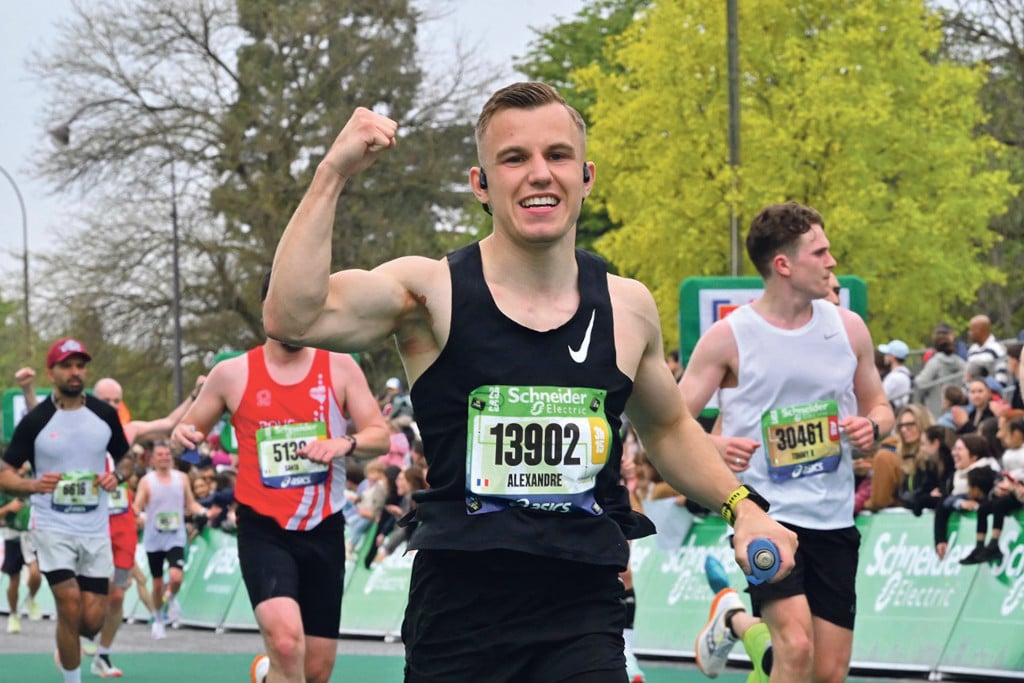 En mai, Alexandre courra en Alsace 1 alexandre sauvaitre a larrivee du marathon de paris 2025 1