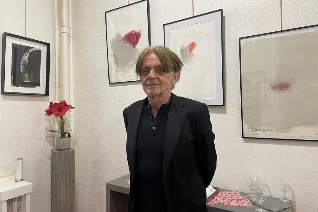 jean pierre schneider lors du vernissage a la galerie laurent potier 1