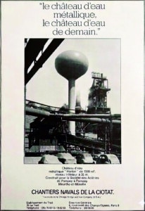 Le château d’eau métallique sphérique de Mondoubleau 2 affiche chateau deau