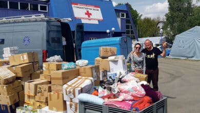 Demande d’aide pour l’Ukraine 11 ken et severine sur place en ukraine avec tout le materiel lors de leur premier voyage avant