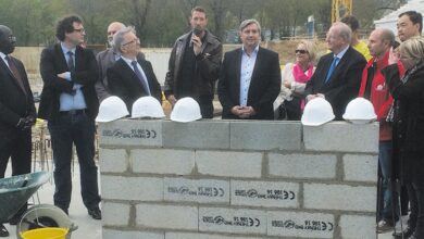 Le centre aquatique des Grands Prés sur la ligne de départ 6 Grand Prés