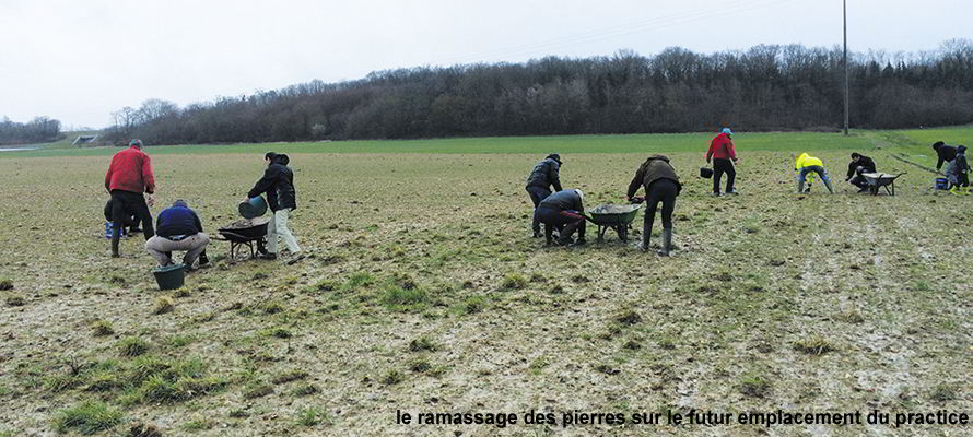 ramassage pierre golf