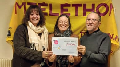 5500€ au profit de l’AFM Téléthon 8 remise cheque telethon avant