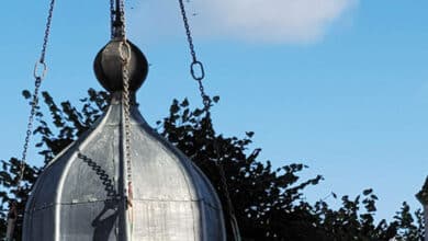 Descente en rappel pour le clocher de Saint-Barthélemy à La Ville-aux-Clercs 17 La Ville aux Clercs